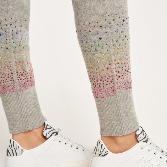 Carolyn Rowan x Stephanie Gottlieb Bandier Jogger Rainbow Crystals In Grey